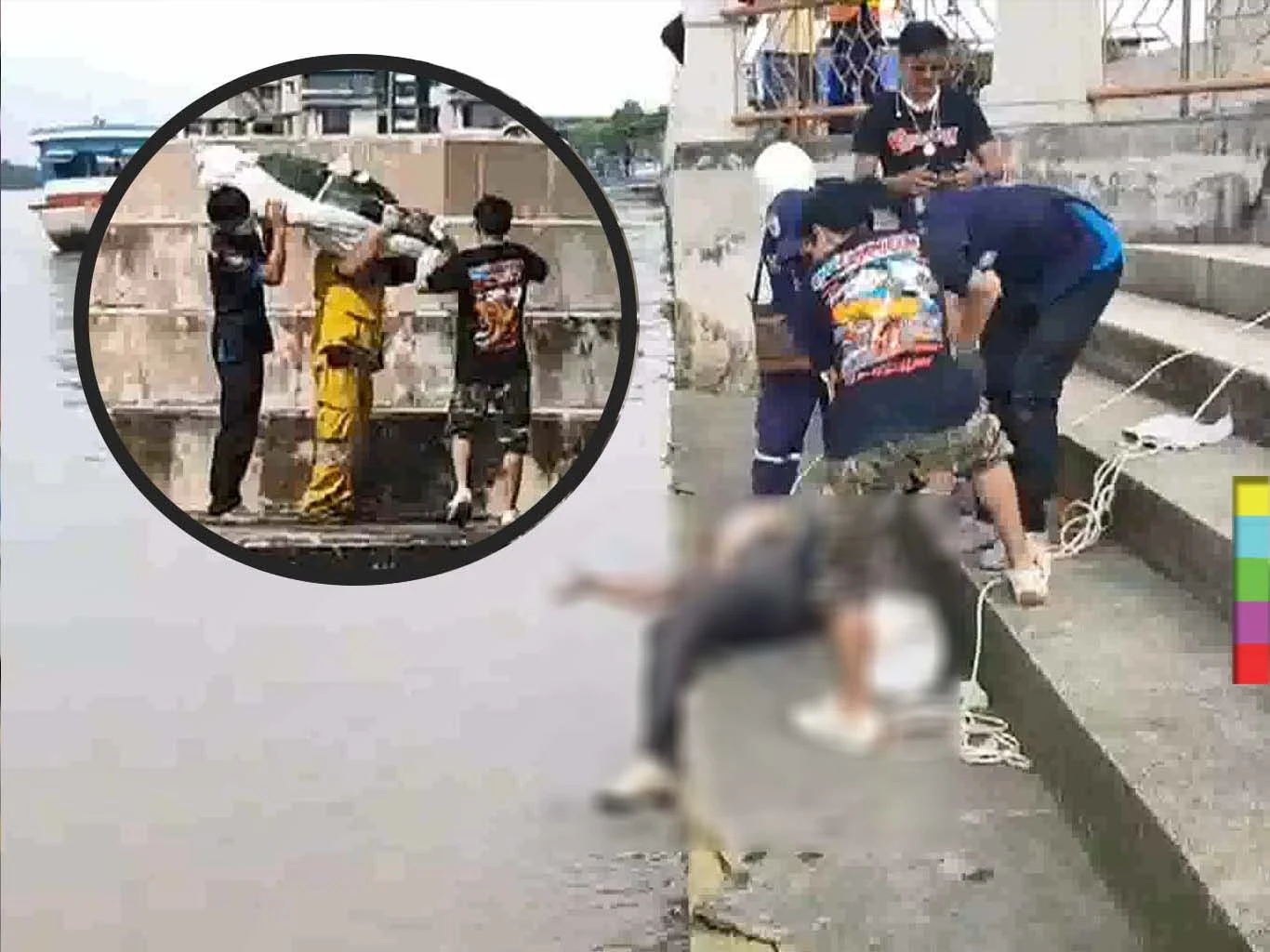 ผงะ ! พบศพสาวผมทอง มีรอยสักมังกร ลอยอืดติดประตูระบายน้ำคลองลัดโพธิ์