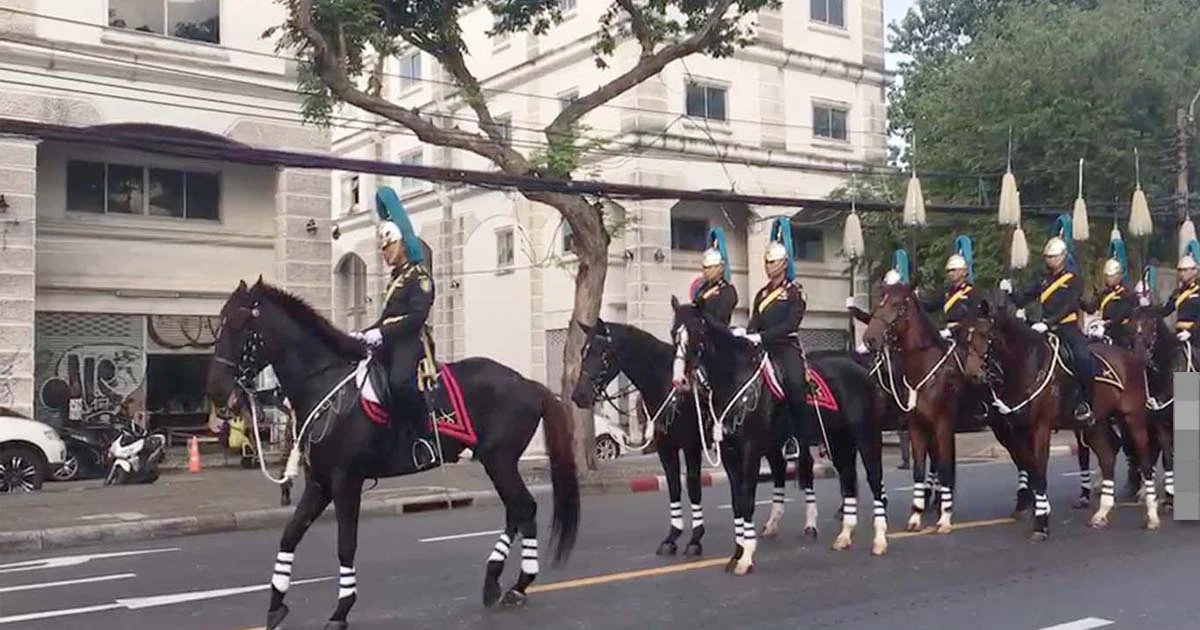 ซ้อมย่อยริ้วขบวนม้า อัญเชิญพระบรมราชสรีรางคาร