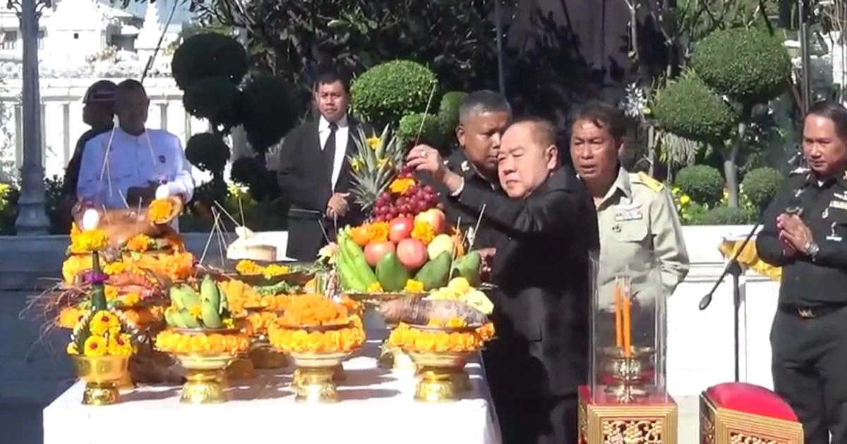 กอร.พระราชพิธีฯ บวงสรวงศาลหลักเมือง “บิ๊กป้อม” ยืนยันไม่มีกลุ่มป่วน