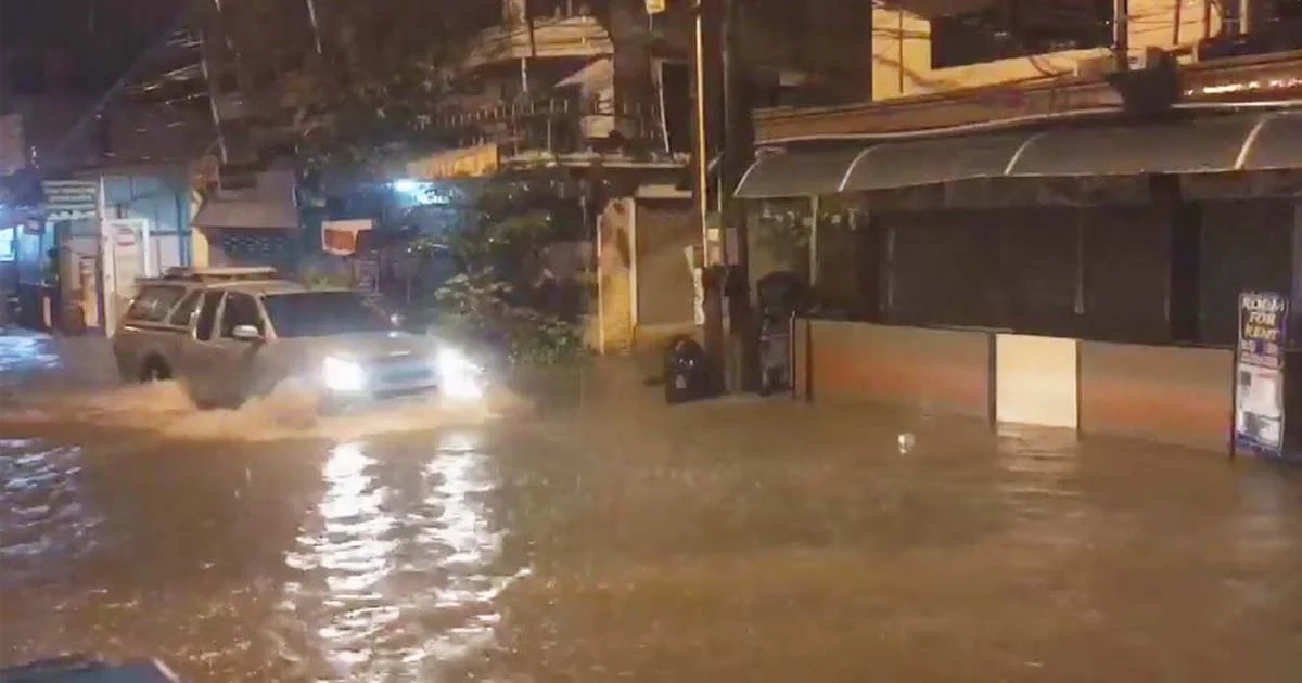 พัทยาน้ำท่วมขังซ้ำซาก ฝนตกหนัก อ่วมหลายพื้นที่