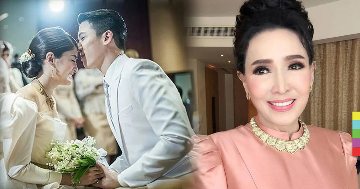 สวยไม่เปลี่ยน ! “อาภัสรา หงส์สกุล” แม่เจ้าบ่าว วัย 70 ปี ในงานหมั้น ป๊อก- มาร์กี้