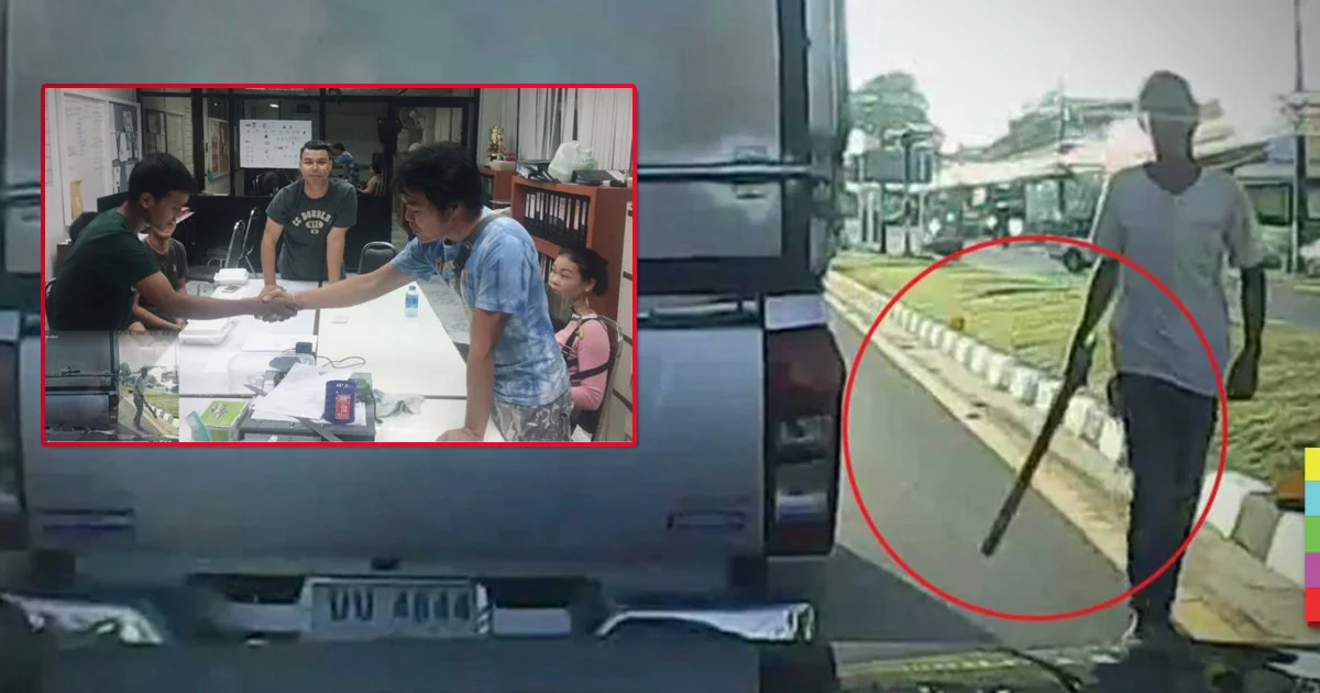 ‘กระบะหัวร้อน’ โดน 3 ข้อหา ยอมขอโทษคู่กรณี