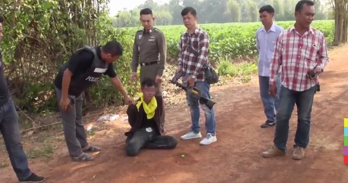 รวบแล้ว ! สามีเก่ามือยิง M16 สามีใหม่ดับ ตร.บุกจับคาไร่มัน