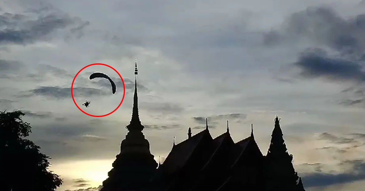 จวกยับ ! ต่างชาติบินพารามอเตอร์เหนือพระธาตุลำปางหลวง