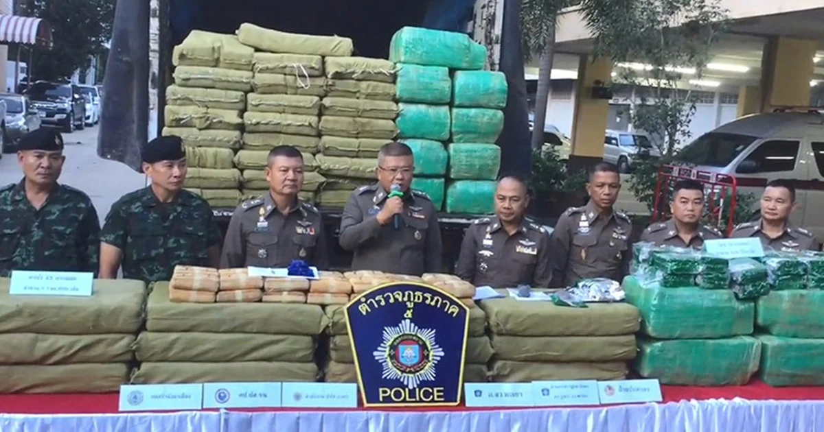 ตำรวจภาค 5 แถลงจับกุม ยึดยาบ้ากว่า 7.7 ล้านเม็ด ไอซ์ 500 กก.