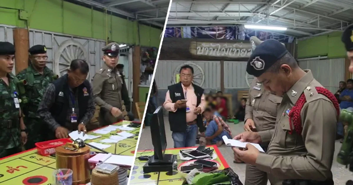 บุกทลายบ่อนไฮโลย่านสายไหม รวบ ‘เจ้ามือและนักพนัน 46 คน’ พร้อมของกลาง