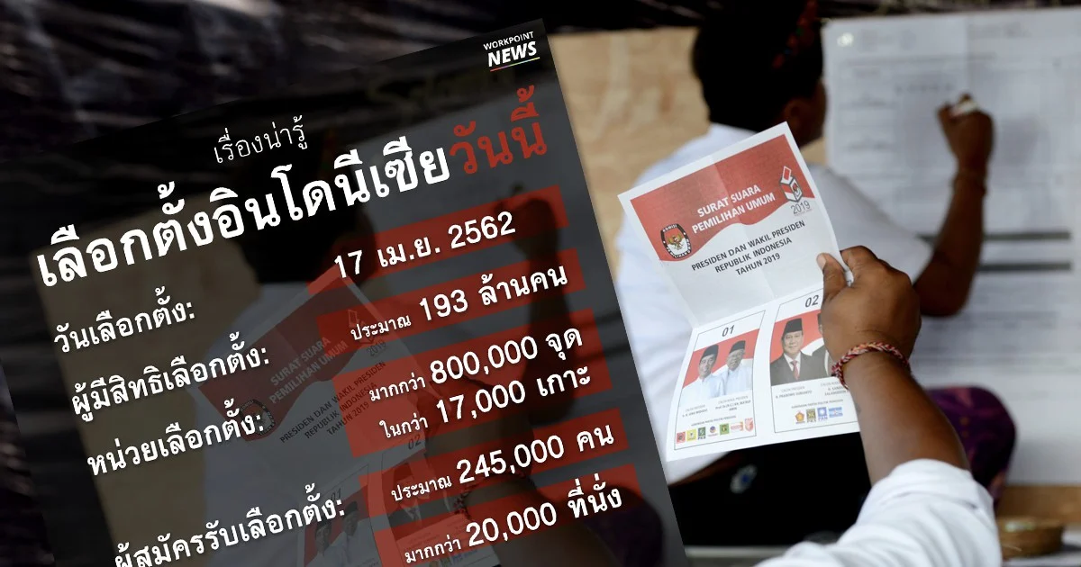 สถิติน่ารู้ เลือกตั้งอินโดนีเซีย ประเทศประชาธิปไตยที่ใหญ่อันดับ 3 ของโลก