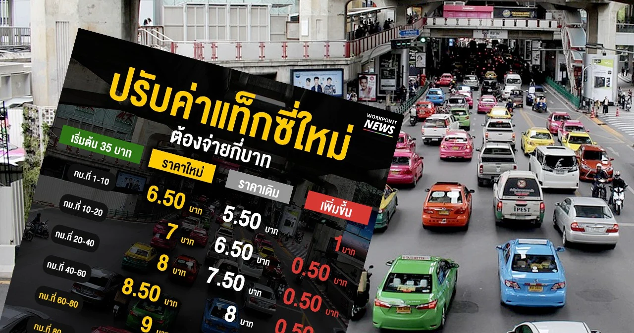 คมนาคม เคาะเพิ่มค่าบริการแท็กซี่ใหม่ คาดเริ่มใช้อีก 1 เดือนข้างหน้า