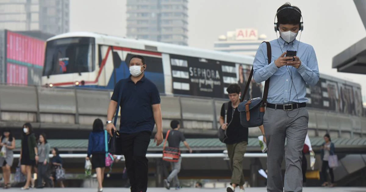 45 พื้นที่อากาศเป็นอันตรายต่อสุขภาพและมีแนวโน้ม PM 2.5 เพิ่มขึ้น