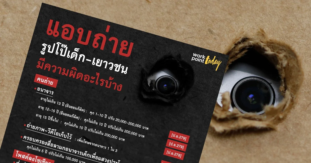 เปิดบทลงโทษ แอบถ่ายภาพโป๊เด็ก-เยาวชน โทษจำคุกสูงสุด 10 ปี