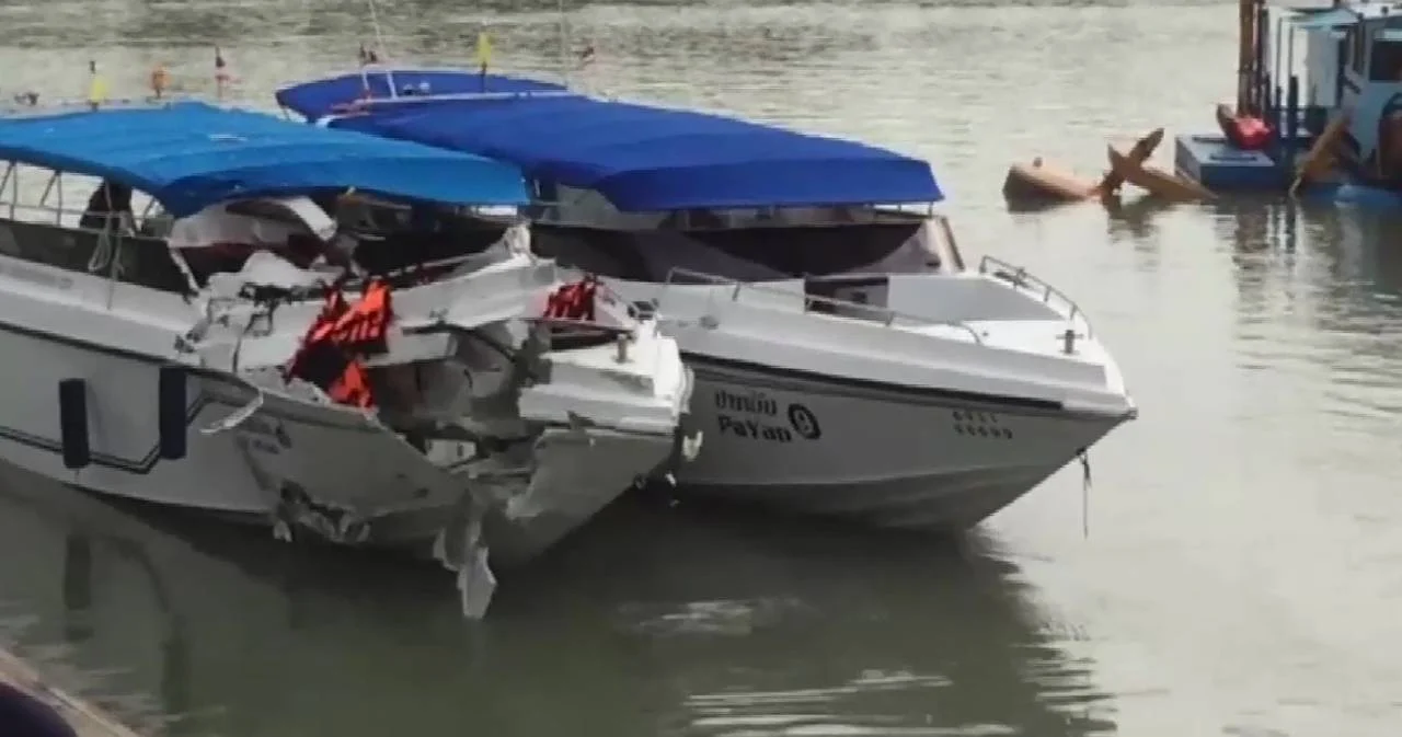 เรือสปีดโบ๊ทชนกันกลางร่องน้ำทะเลภูเก็ต เสียชีวิต 2 เจ็บ 21 ราย