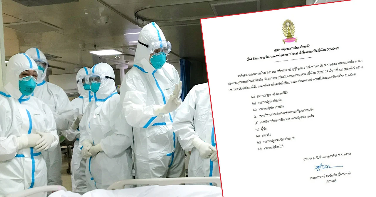 จุฬาฯ ห้ามบุคลากร-นิสิตไปพื้นที่เสี่ยง 9 แห่งในต่างประเทศหวั่นติดเชื้อโควิด-19