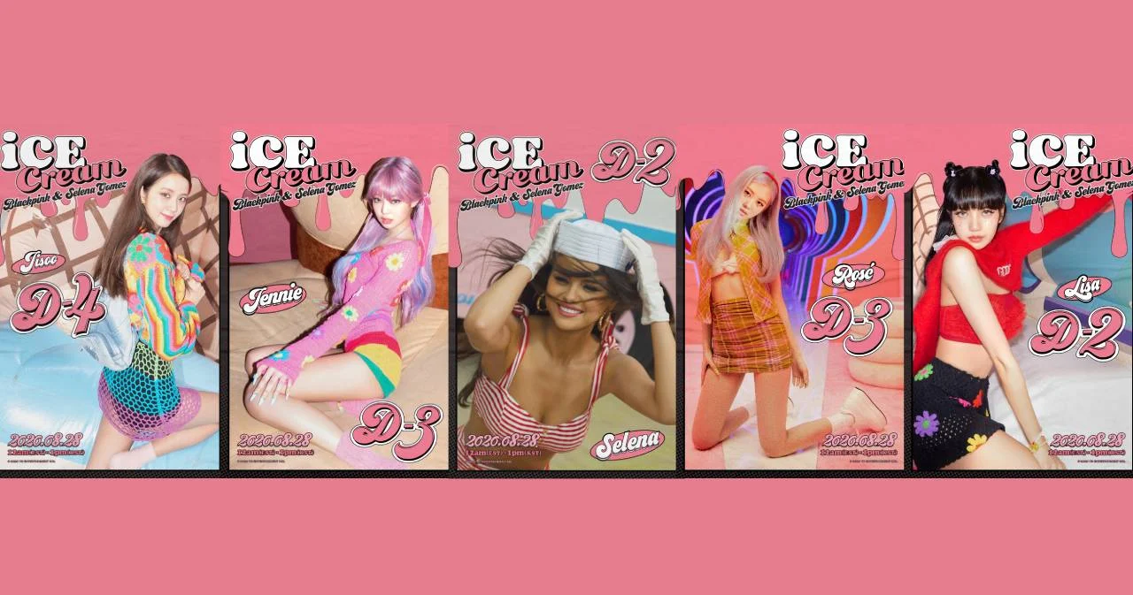 BLACKPINK ปล่อยโปสเตอร์ทีเซอร์นับถอยหลังต้อนรับซิงเกิลใหม่ ‘Ice Cream’ ร่วมงานกับ Selena Gomez
