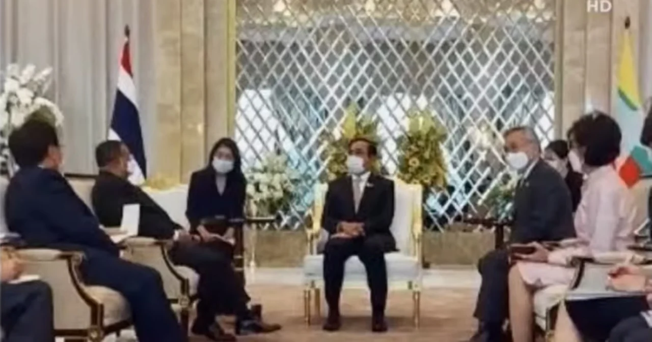 สื่อเมียนมาแพร่ภาพ ‘พล.อ.ประยุทธ์’ นั่งหารือรัฐมนตรีต่างประเทศเมียนมา เยือนไทยชาติแรกหลังก่อรัฐประหาร