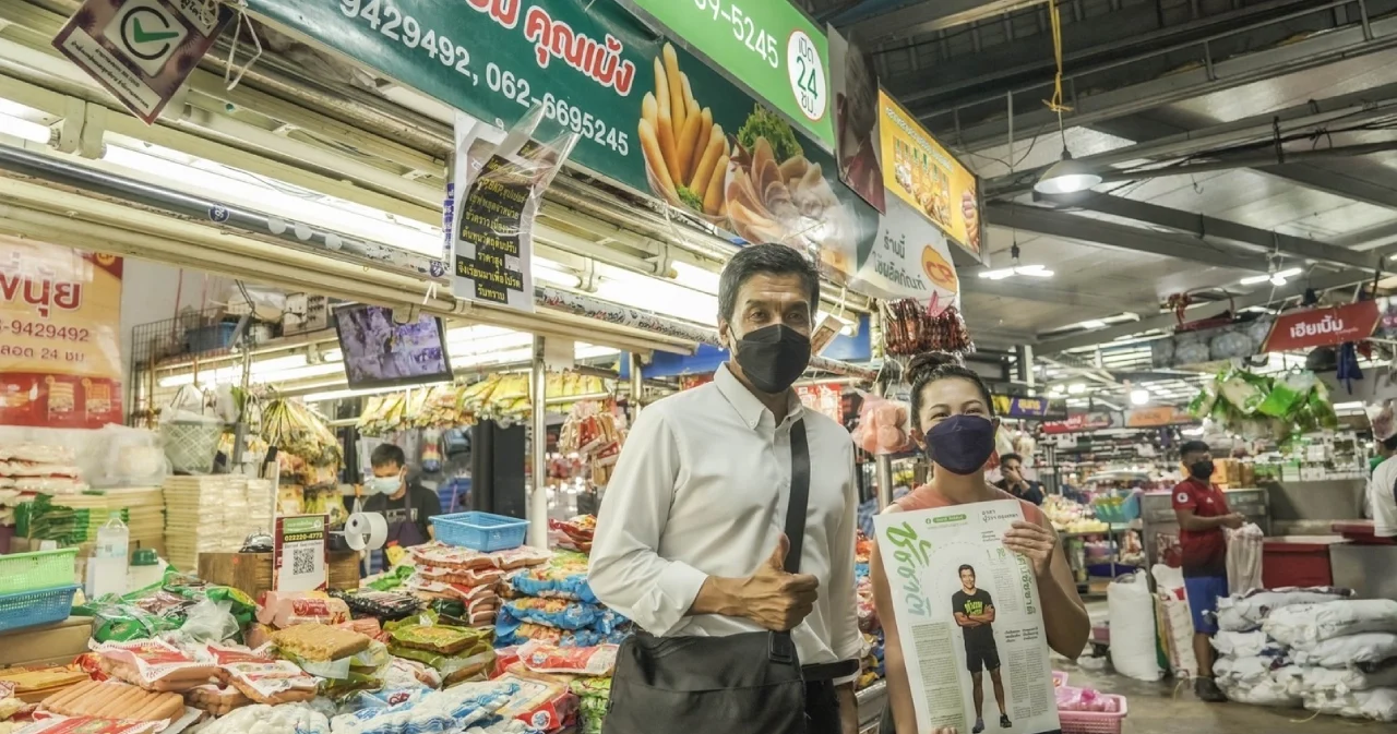 ชัชชาติ หาเสียงตลาดยิ่งเจริญ – ตลาดหัวมุม ชูนโยบาย ชูไอเดียทำแอปฯ สั่งซื้อสินค้าในตลาด กทม.ส่งถึงบ้าน