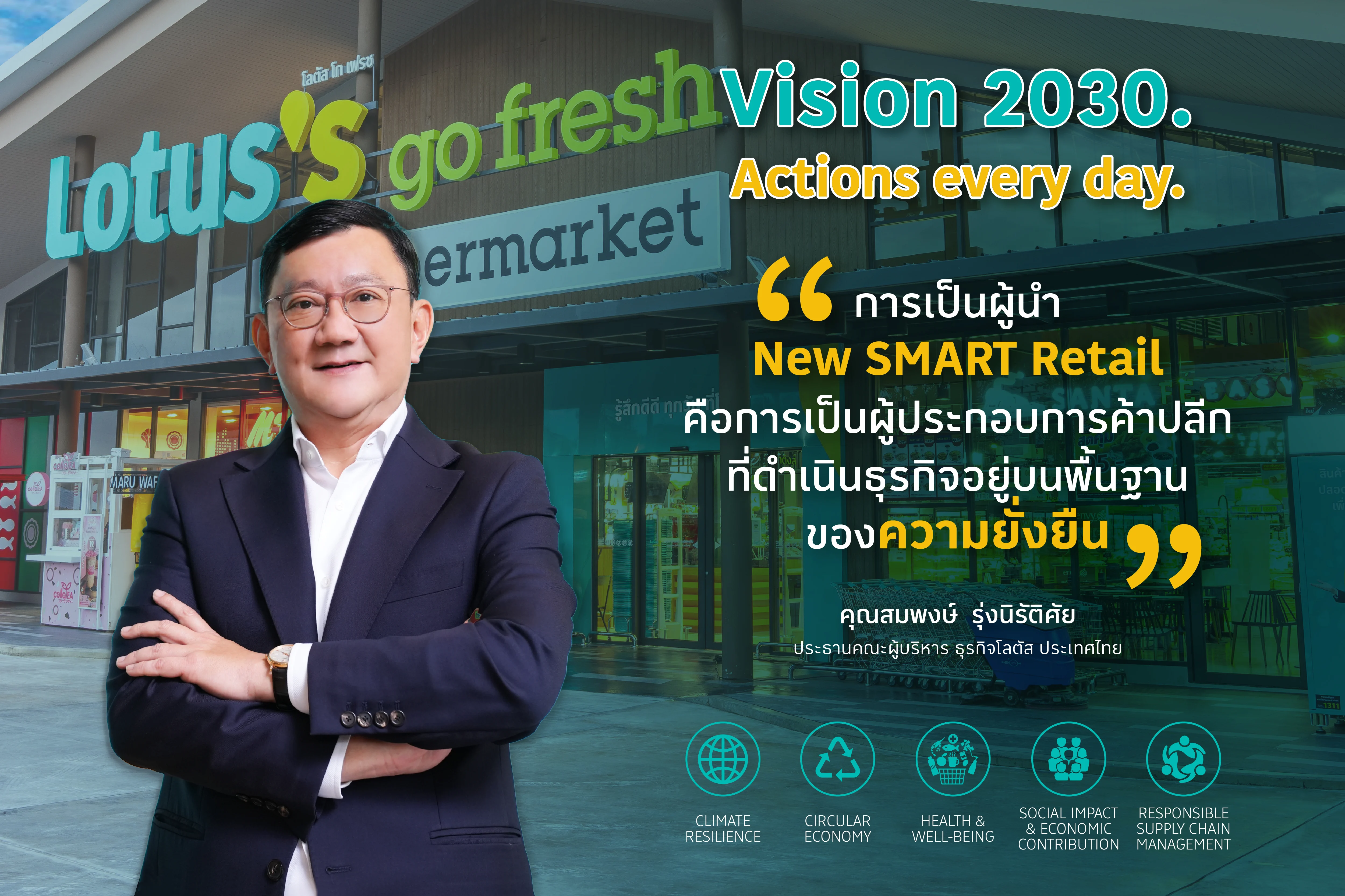 โลตัส ประกาศนโยบาย “Vision 2030. Actions every day.” วางรากฐานความยั่งยืนทุกมิติของธุรกิจ New SMART Retail สู่เป้าหมาย UN SDGs 2030