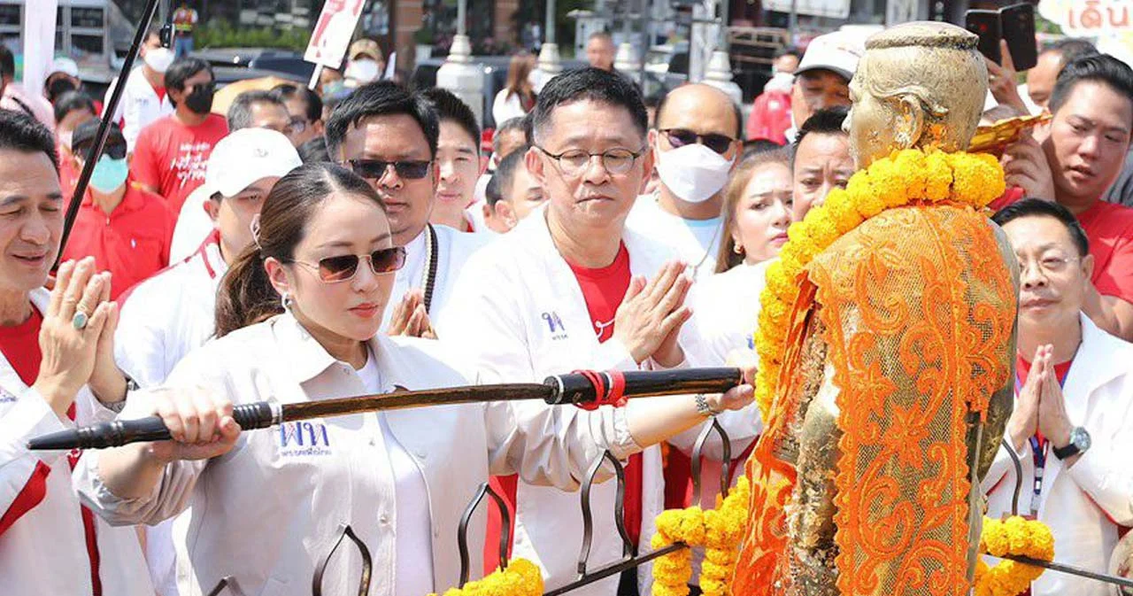 เลือกตั้ง 66 เพื่อไทย ปราศรัยปลุกคนโคราช ร่วมสร้าง ‘นารีขี่ม้าขาว’ คนที่ 2  ชูนโยบายเกษตร ที่ดินทำกิน-โอทอป