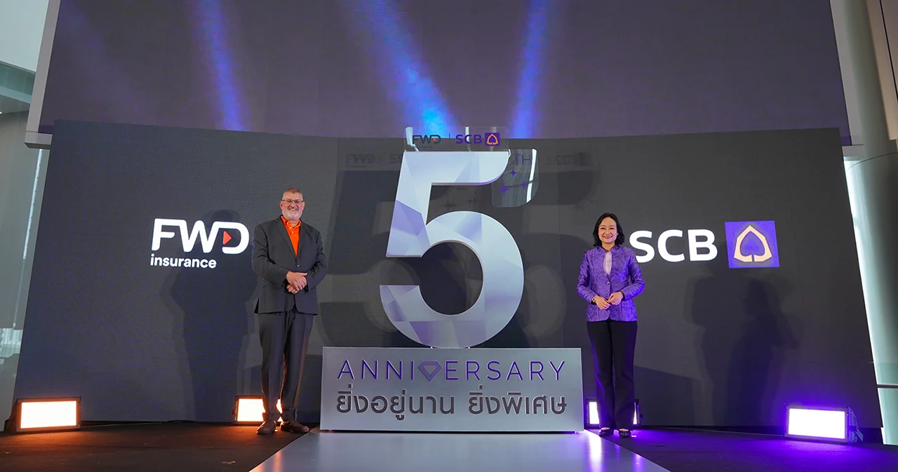ไทยพาณิชย์ – เอฟดับบลิวดี ฉลองความสำเร็จ 5 ปี จุดพลุประกันแห่งปี ‘ประกันยิ่งอยู่นาน ยิ่งพิเศษ’ คุ้มเลือกได้ รับเงินคืนทุกปี ดึง ‘ตู่ ภพธร’ เป็นพรีเซนเตอร์สื่อสารคุณค่าการวางแผนชีวิตระยะยาว