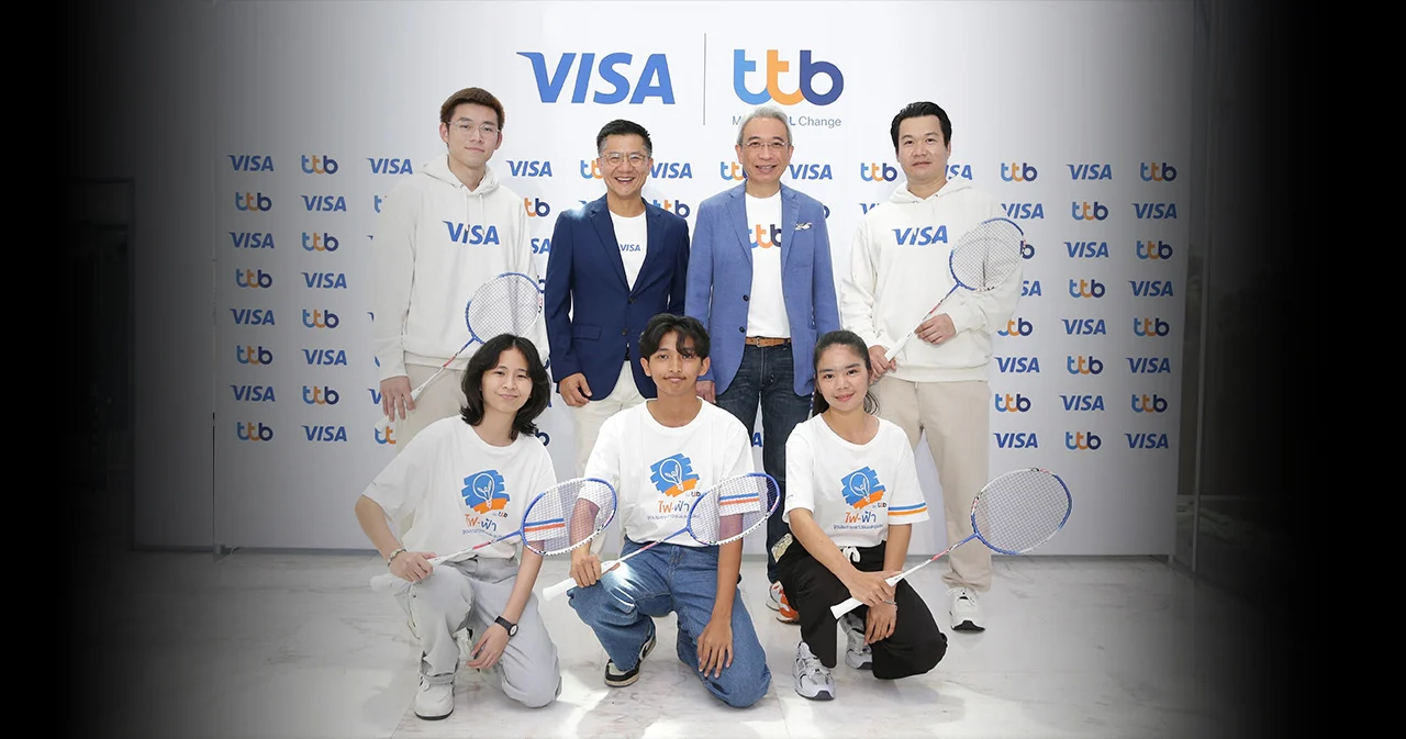 บัตรเดบิตวีซ่า ttb all free และวีซ่า ร่วมฉลองความสำเร็จ ‘วิว กุลวุฒิ’ ฮีโร่เหรียญเงินโอลิมปิก 2024 เปิดตัวแคมเปญ Dare to Change ส่งต่อแรงบันดาลใจ จัดแบดมินตันบูทแคมป์ให้แก่กลุ่มเยาวชน