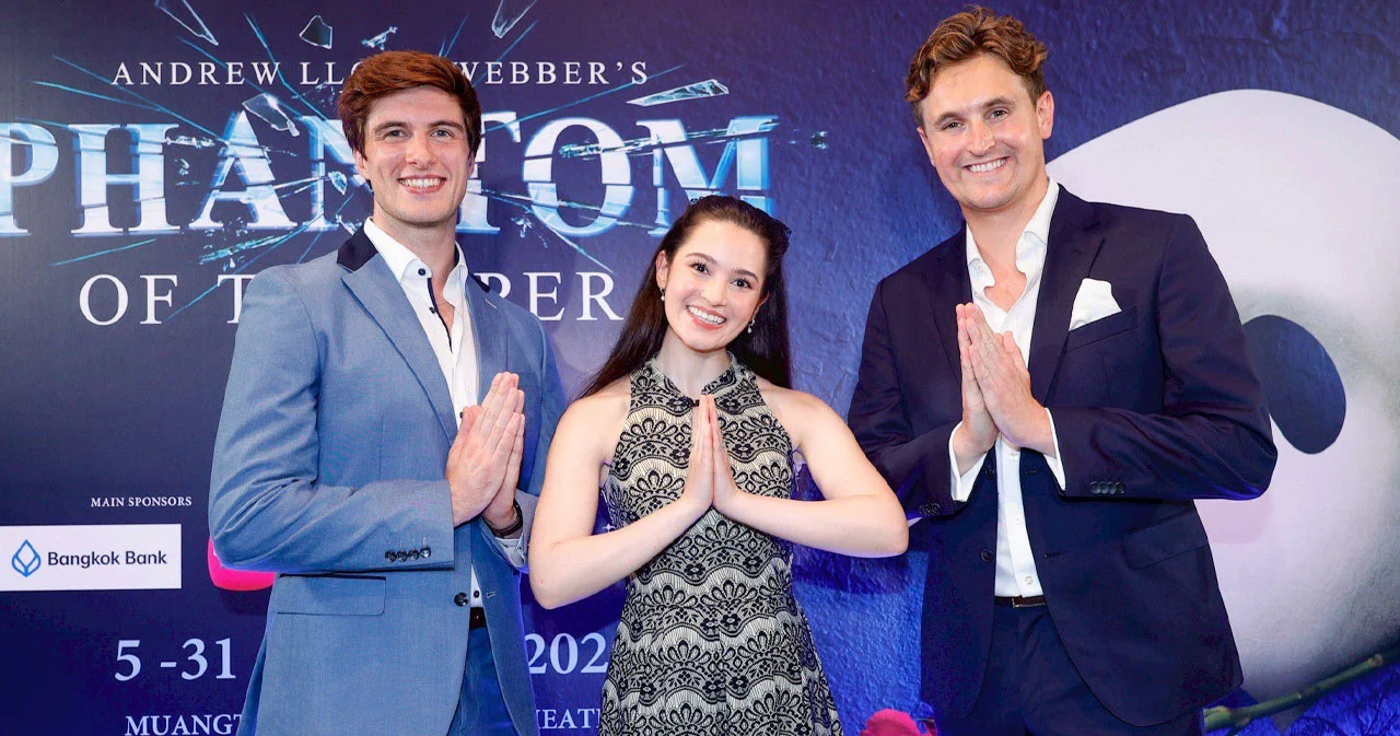[ประมวลภาพ] 3 นักแสดงนำร่วมแถลงข่าวบรอดเวย์ระดับโลก The Phantom of the Opera พร้อมโชว์ความยิ่งใหญ่